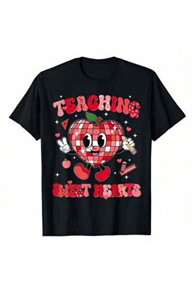 45 BPM Groovy Teaching Sweet Hearts Valentines Day Teachers Womens T-Shirt,Pe...