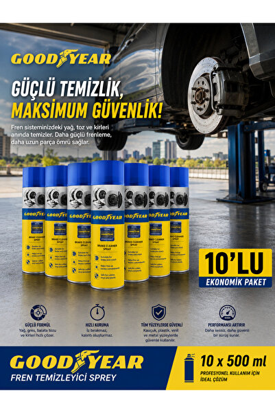 Goodyear 10'LU SET FREN BALATA TEMİZLEME SPREYİ