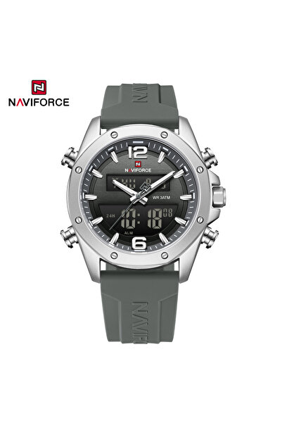 Naviforce ساعة يد رجالية أصلية رقمية تناظرية مضمونة مقاومة للماء + سوار معصم ...