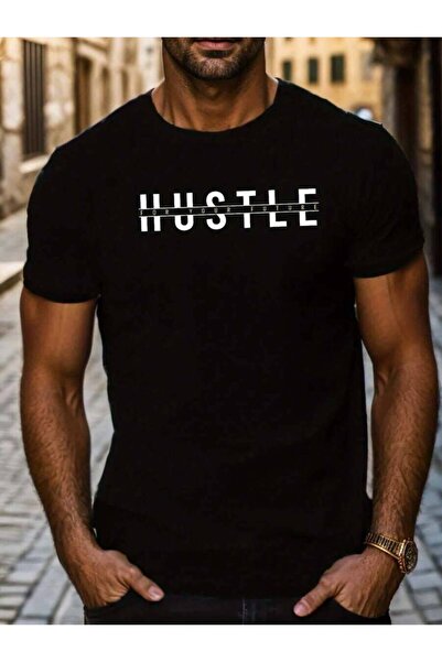 29CUN تي شيرت رجالي كاجوال بأكمام قصيرة من HUSTLE، قابل للتنفس، بطباعة هندسية...