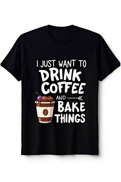 29CUN Funny Baking Gift For Baker Drinking Coffee Lover T Shirt1