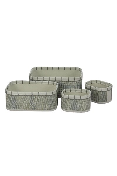 KOÇTAŞ Gri Hasır Dekoratif Set