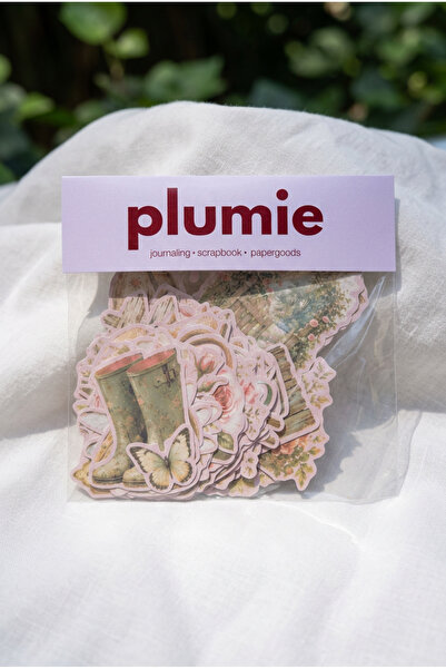 Plumie Vintage Garden Ephemera Seti 46 Parça | Scrapbook, Journaling ve Kolaj...
