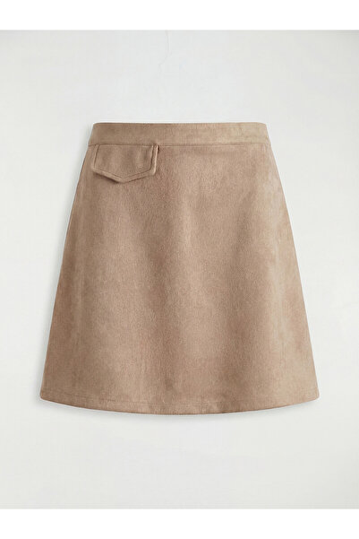 LC Waikiki Vizyon New Season Suede Look Girls' Skirt