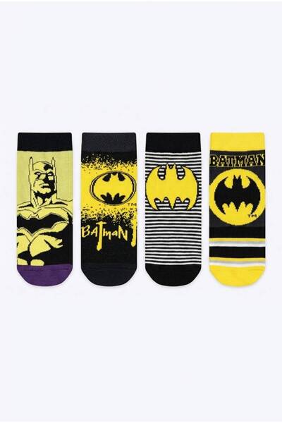 DC COMICS Licensed Batman Socks 4-Piece Boys' Socks Cotton Socks Daily Socks ...