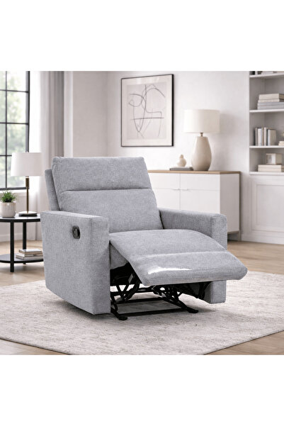 Roots Furniture كرسي استرخاء يدوي باللون الرمادي من دريم