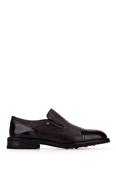 Tamer Tanca Men's Genuine Leather Brown Classic Shoes