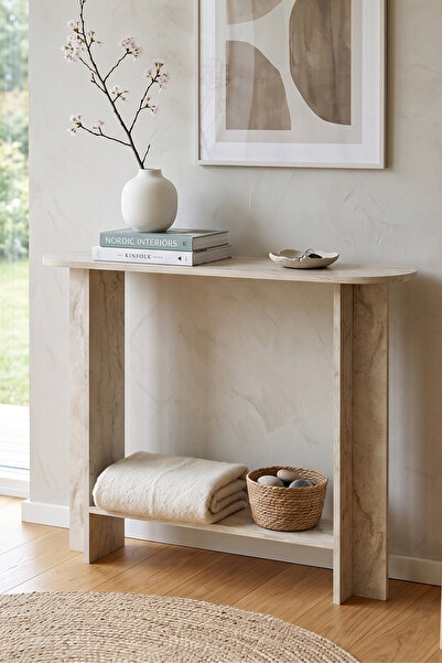Skandi homeworks Amalfi Modern Dresuar Mermer Desenli Dekoratif Antre Hol Kon...