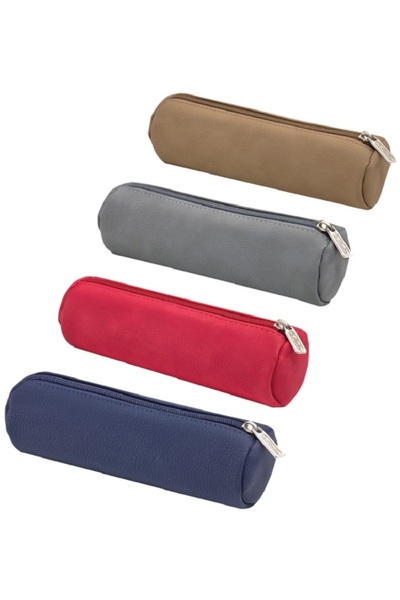 Herlitz Penar tip etui rotund, imitatie piele, diverse culori,
