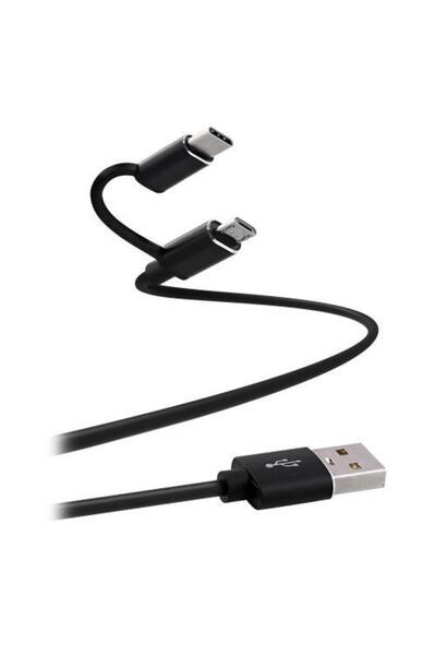 TNB TCUSB2IN1 USB кабел за данни, MicroUSB/USB-C, 1м