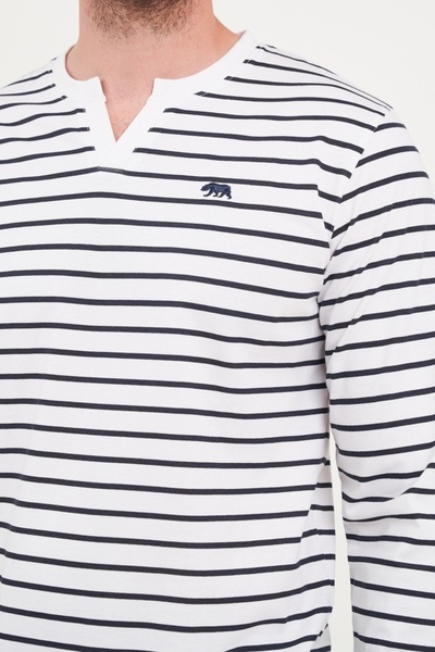 Timeout - Tricou barbat cu maneca lunga si dungi