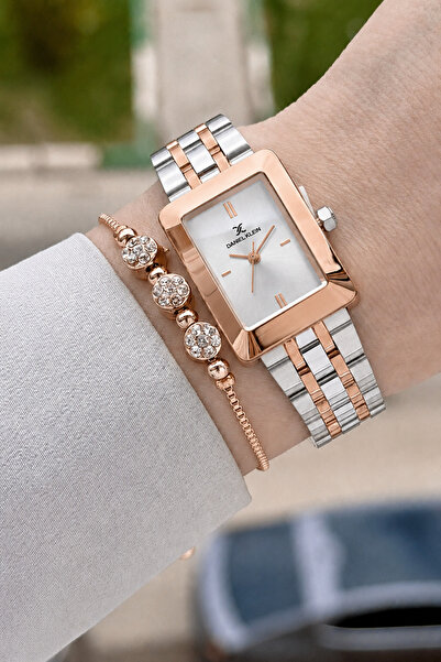Daniel Klein Rose Gümüş Renk Hediye Paketli 22 Mm Kadın Kol Saati ve Bileklik...
