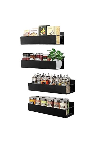 ZenAI Set de 4 rafturi magnetice pentru organizarea condimentelor, frigider, ...