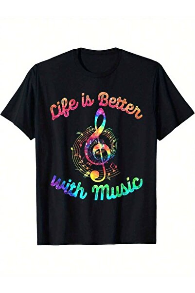 4Car Life Is Better With Music Notes Symbol Tie Dye Musician Summer Comfortab...