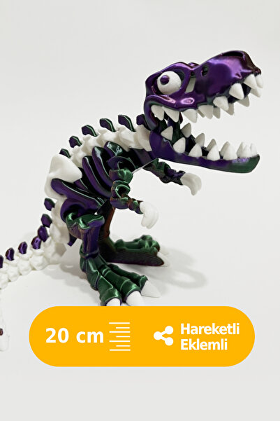 Artimon 3D Store Hareketli Trex 3D İskelet Dinozor Parlak Çift Renk | Oyuncak...