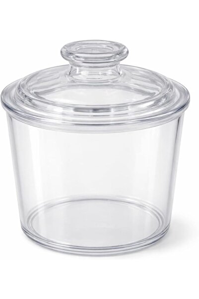 fitto 3-tier Plastic Stackable Jar - Clear Apothecary Jars with Lid - Storage...
