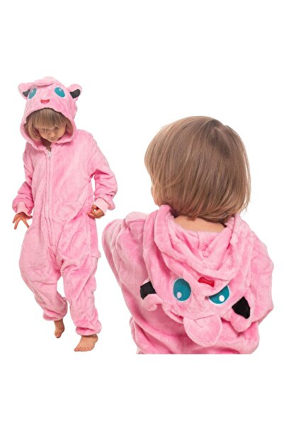 OEM Pijama salopetă Kigurumi pentru copii — costum Pokemon Jigglypuff roz, 12...