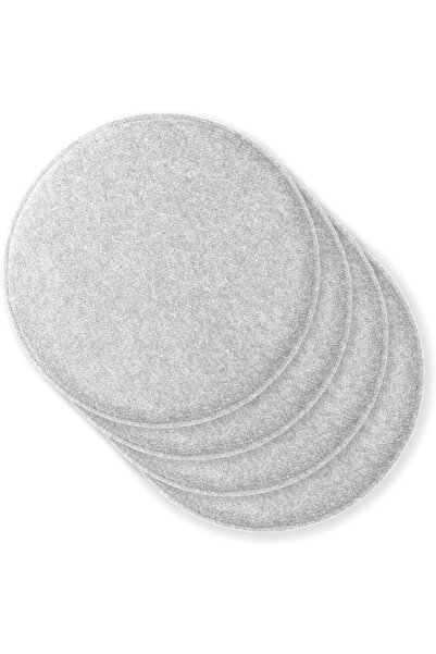 OEM Set de 4 tampoane antiderapante din pâslă gri pentru scaun, 34,5 cm
