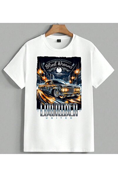 ELFERA Street Dreams Lowrider Μπλουζάκι Unisex Oversize με στάμπα αυτοκινήτου...