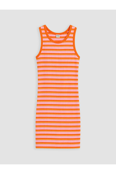 LC Waikiki Original Striped Corduroy Girls' Dress