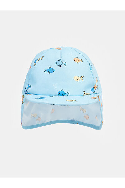 LC Waikiki Trendlucky Fish Patterned Baby Boy Hat with Nape Protection