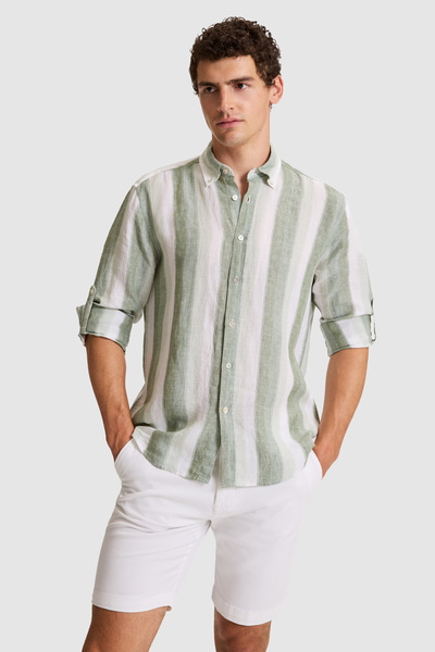 U.S. Polo Assn. Men's Green Long Sleeve Shirt 50319022-Vr016