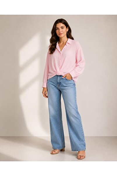 ELAY Fashion Women's Comfortable Fit Textured Linen Shirt
