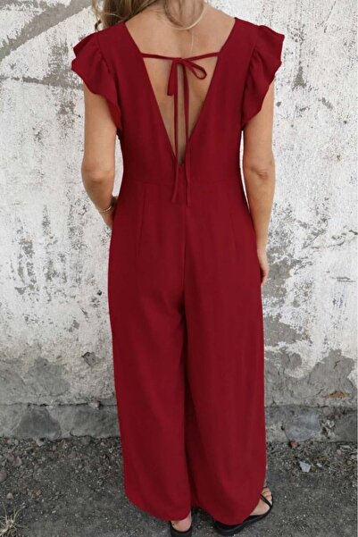 UFC 1985 TOP BRAND Women's Short Sleeve V-Neck Long Aerobin Jumpsuit with Dee...