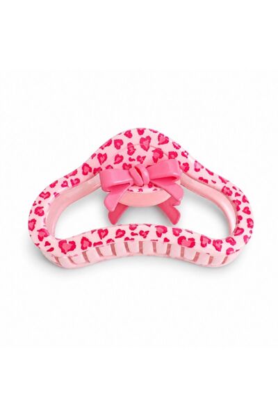 YOYOSO Leopar Bulut Şeklinde Akrilik Tırnaklı Klips Saç Tokası 13 cm Pembe