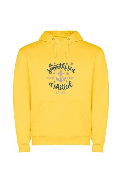 iLovePrints Sailor's Skillful Smooth Design Φούτερ με κουκούλα σε χρώμα Κίτρινο