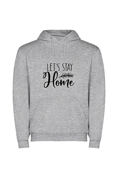 iLovePrints Stay-Home Chic Φούτερ με κουκούλα σε χρώμα Γκρι