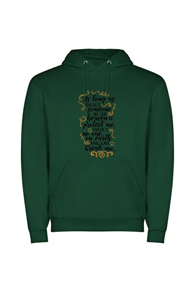 iLovePrints Heavenly Shield, Earth Unbreakable Φούτερ με κουκούλα σε χρώμα Πρ...
