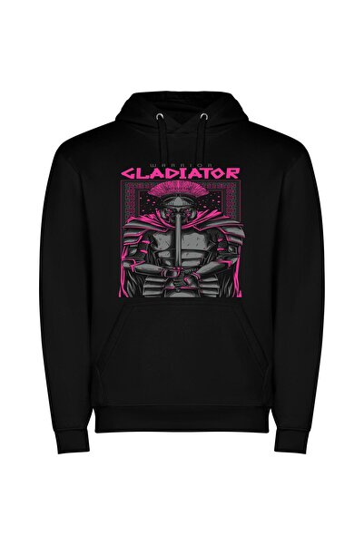 iLovePrints Magical Gothic Warrior Φούτερ με κουκούλα σε χρώμα Μαύρο
