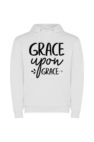 iLovePrints Graceful Blessings by Grace Φούτερ με κουκούλα σε χρώμα Λευκό