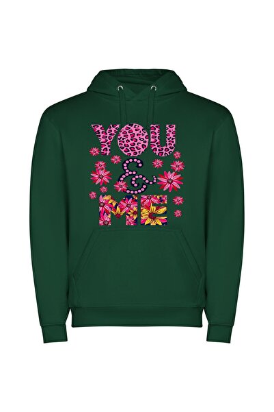 iLovePrints Floral Adobe Affair Φούτερ με κουκούλα σε χρώμα Πράσινο