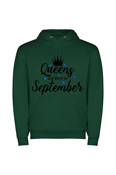 iLovePrints Regal September Queens Φούτερ με κουκούλα σε χρώμα Πράσινο