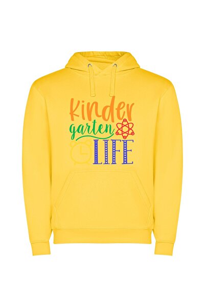 iLovePrints Garden of Life's Delight Φούτερ με κουκούλα σε χρώμα Κίτρινο