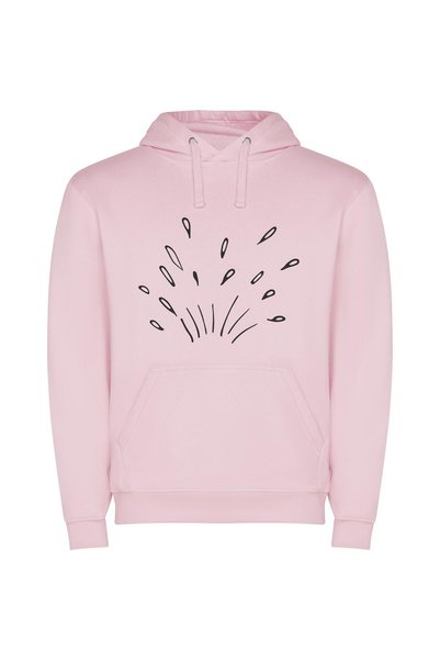 iLovePrints Ink Blossom: Abstract Elegance Φούτερ με κουκούλα σε χρώμα Ροζ