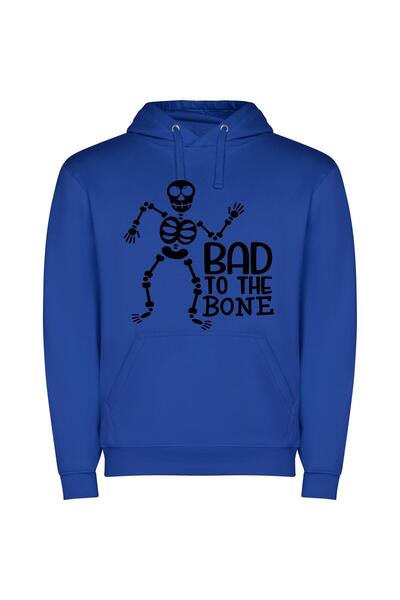 iLovePrints Glam Bone Collection Φούτερ με κουκούλα σε χρώμα Μπλε