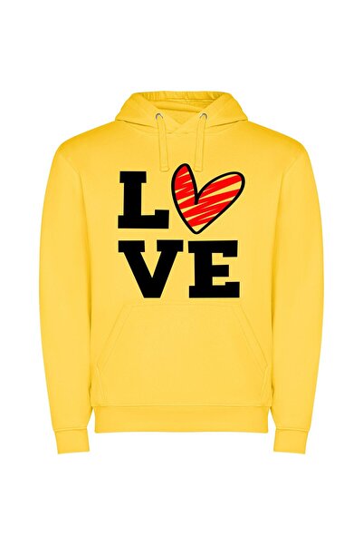 iLovePrints Love's Eternal Empress Φούτερ με κουκούλα σε χρώμα Κίτρινο