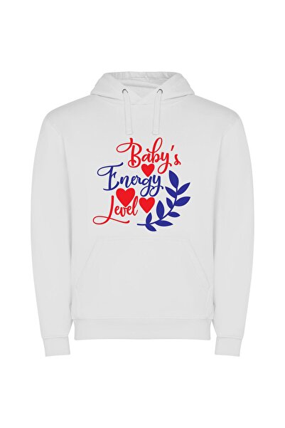 iLovePrints Energetic Blend of Colors Φούτερ με κουκούλα σε χρώμα Λευκό