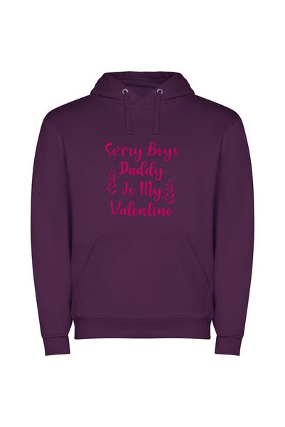 iLovePrints Daddy's Valentine: Cute Boys! Φούτερ με κουκούλα σε χρώμα Μωβ