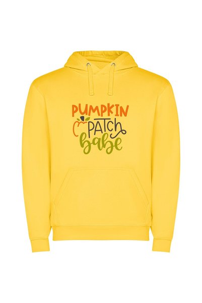 iLovePrints Pumpkin Patch Babe Sale Φούτερ με κουκούλα σε χρώμα Κίτρινο