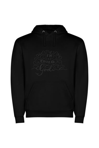 iLovePrints Divine Child of Art Φούτερ με κουκούλα σε χρώμα Μαύρο