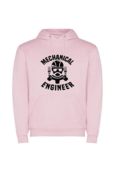 iLovePrints Mechanical Design Maestro Φούτερ με κουκούλα σε χρώμα Ροζ