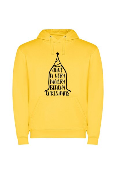 iLovePrints Beachy Holiday Delight Φούτερ με κουκούλα σε χρώμα Κίτρινο