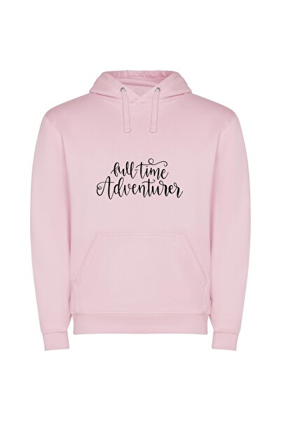 iLovePrints Adventurous Time Explorer Φούτερ με κουκούλα σε χρώμα Ροζ