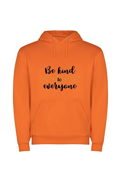 iLovePrints Kindness: A Radiant Presence Φούτερ με κουκούλα σε χρώμα Πορτοκαλί