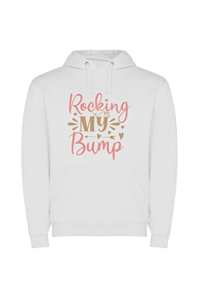 iLovePrints Bumpin' in Style Φούτερ με κουκούλα σε χρώμα Λευκό