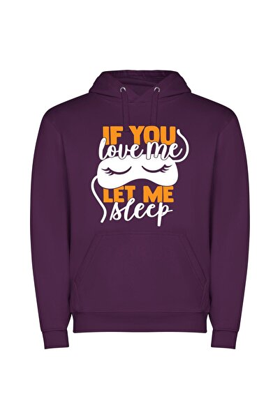iLovePrints Orange Letters: Dressing Harmony Φούτερ με κουκούλα σε χρώμα Μωβ